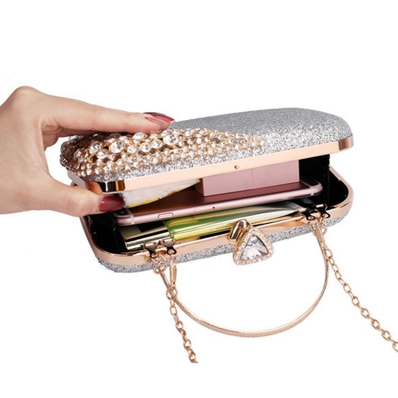 Sequin Rektangel Banket Clutches & Aftentasker