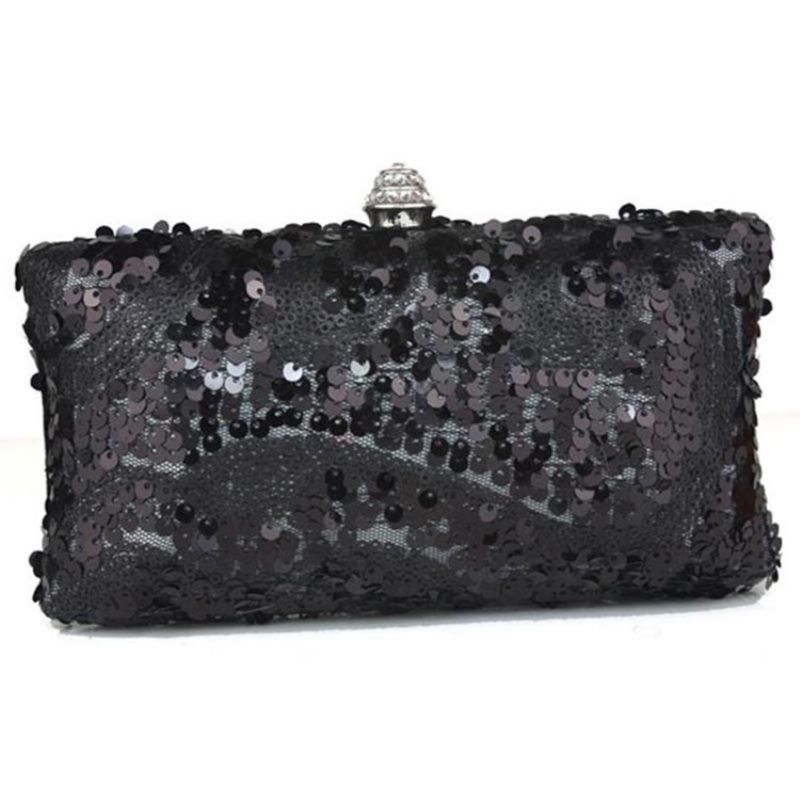 Shining Pailletter Rhinestone Dame Clutch