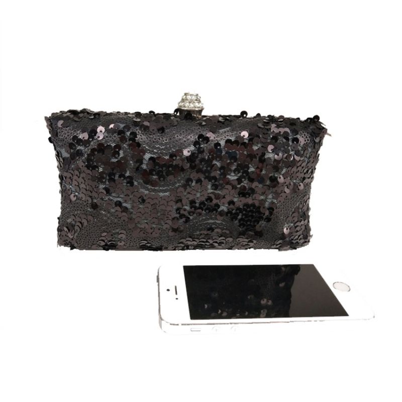 Shining Pailletter Rhinestone Dame Clutch