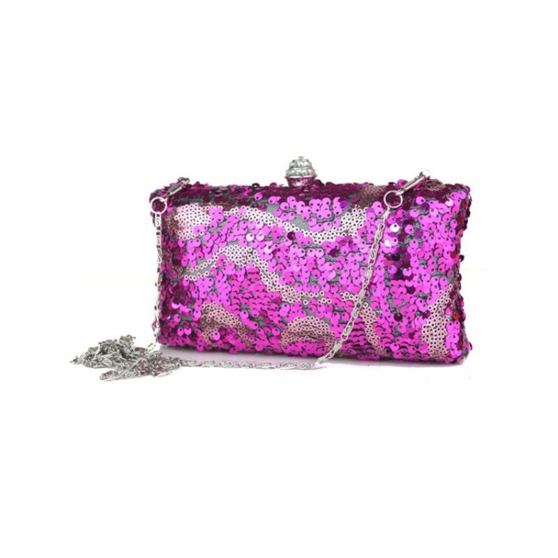 Shining Pailletter Rhinestone Dame Clutch