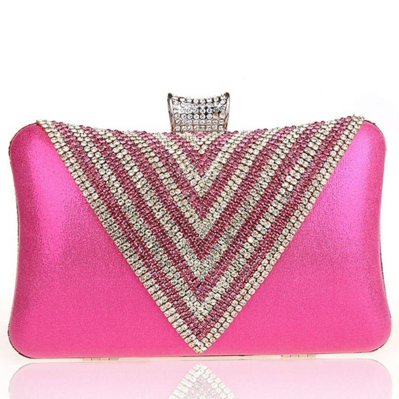 Trekant Rhinestone Aften Clutch