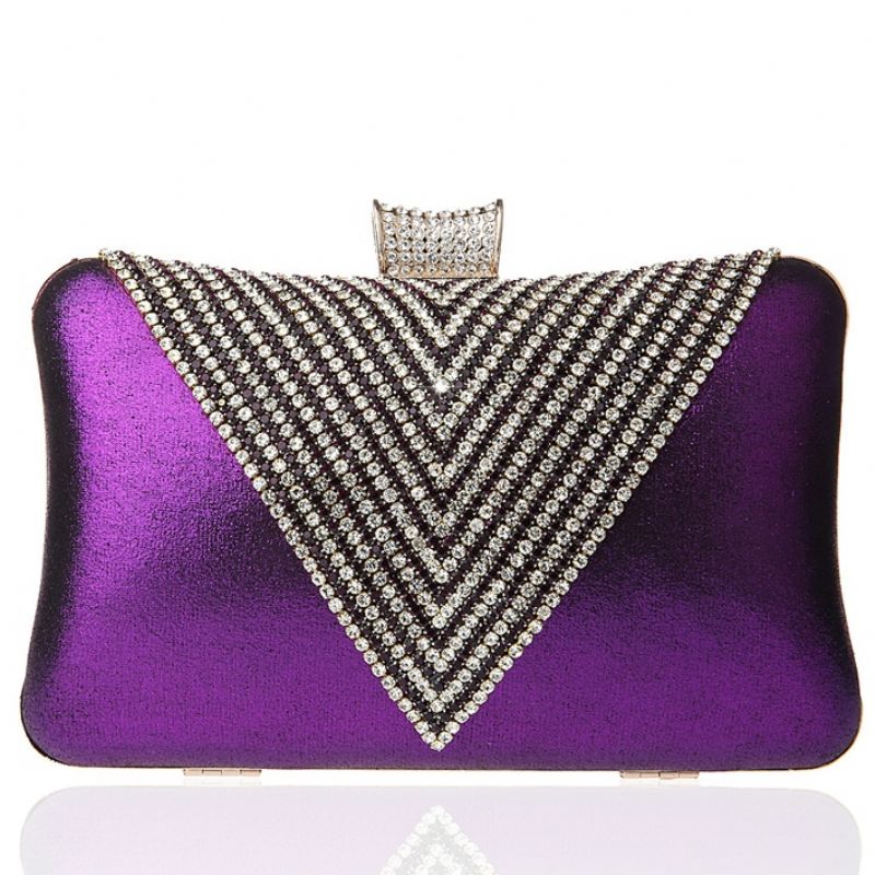 Trekant Rhinestone Aften Clutch