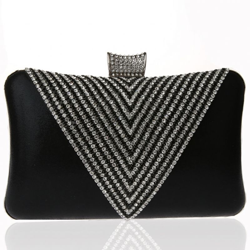 Trekant Rhinestone Aften Clutch