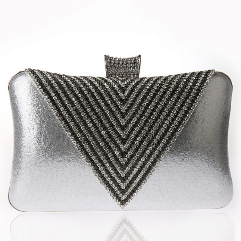 Trekant Rhinestone Aften Clutch