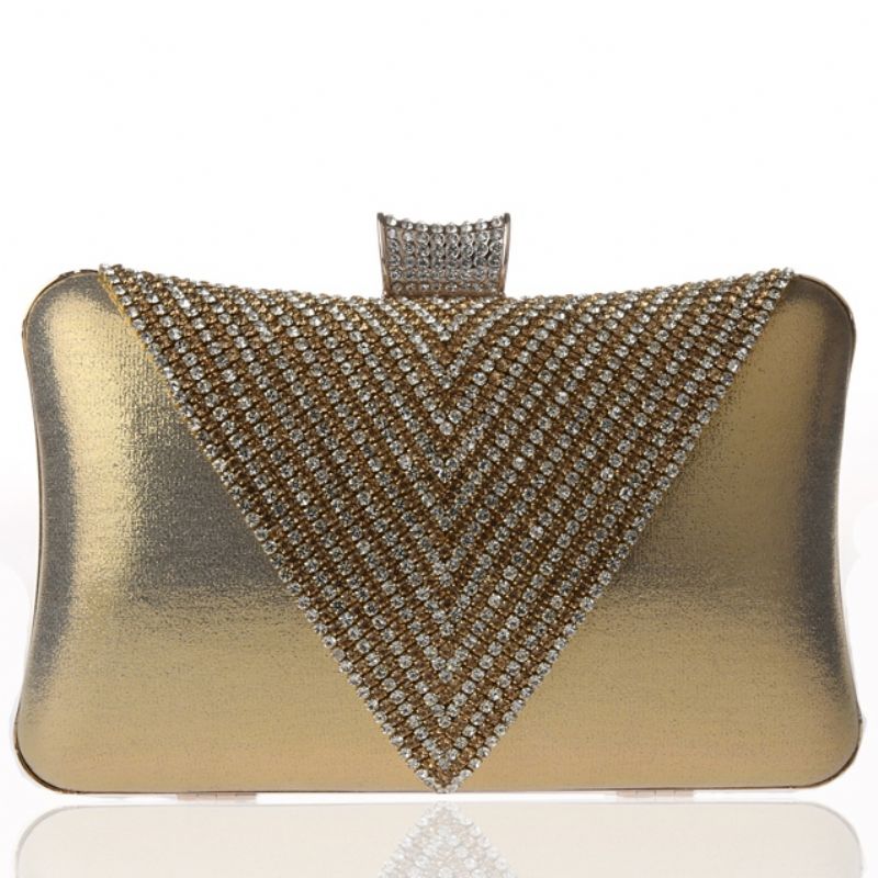 Trekant Rhinestone Aften Clutch