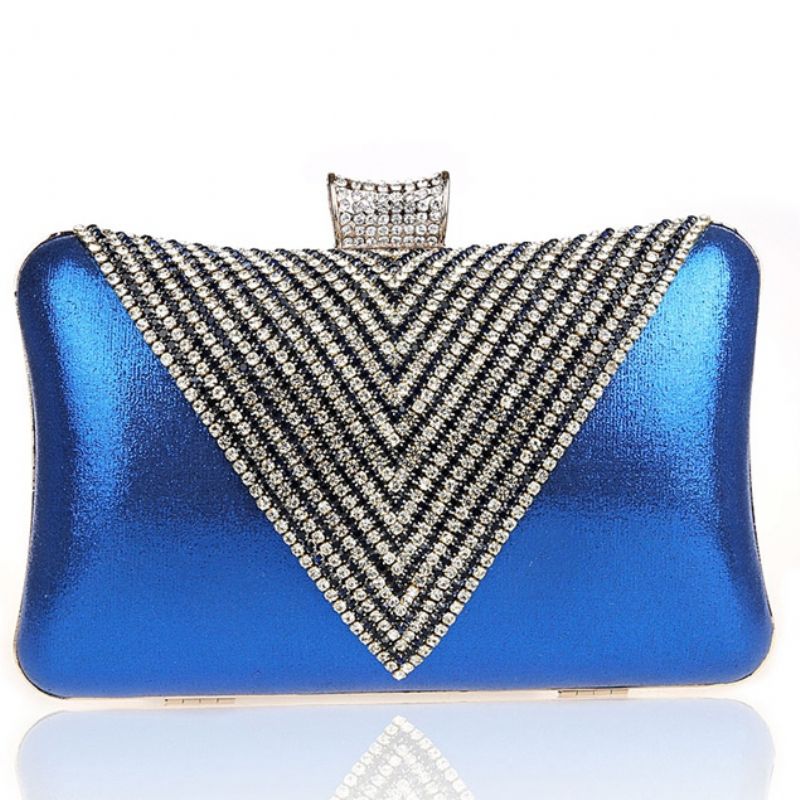 Trekant Rhinestone Aften Clutch