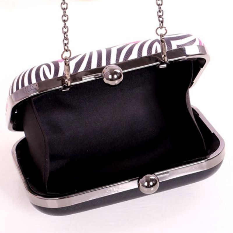 Zebra Stribe Dekoreret Aften Clutch