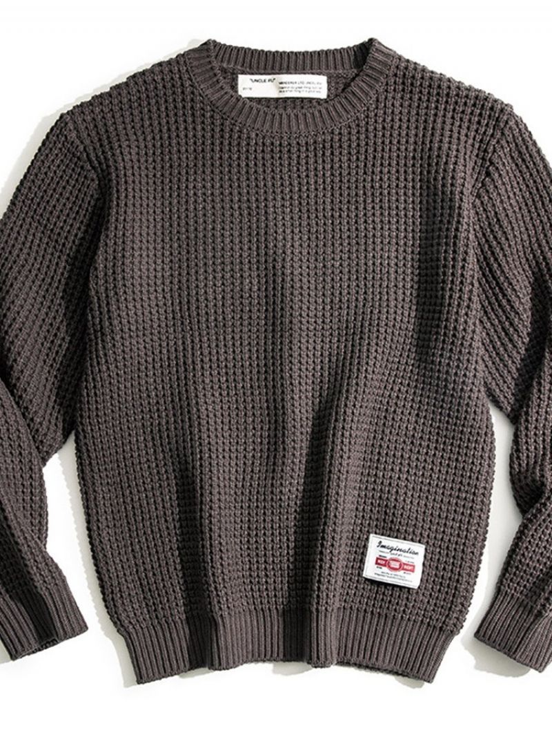 Standard Rundhals Efterår Afslappet Sweater