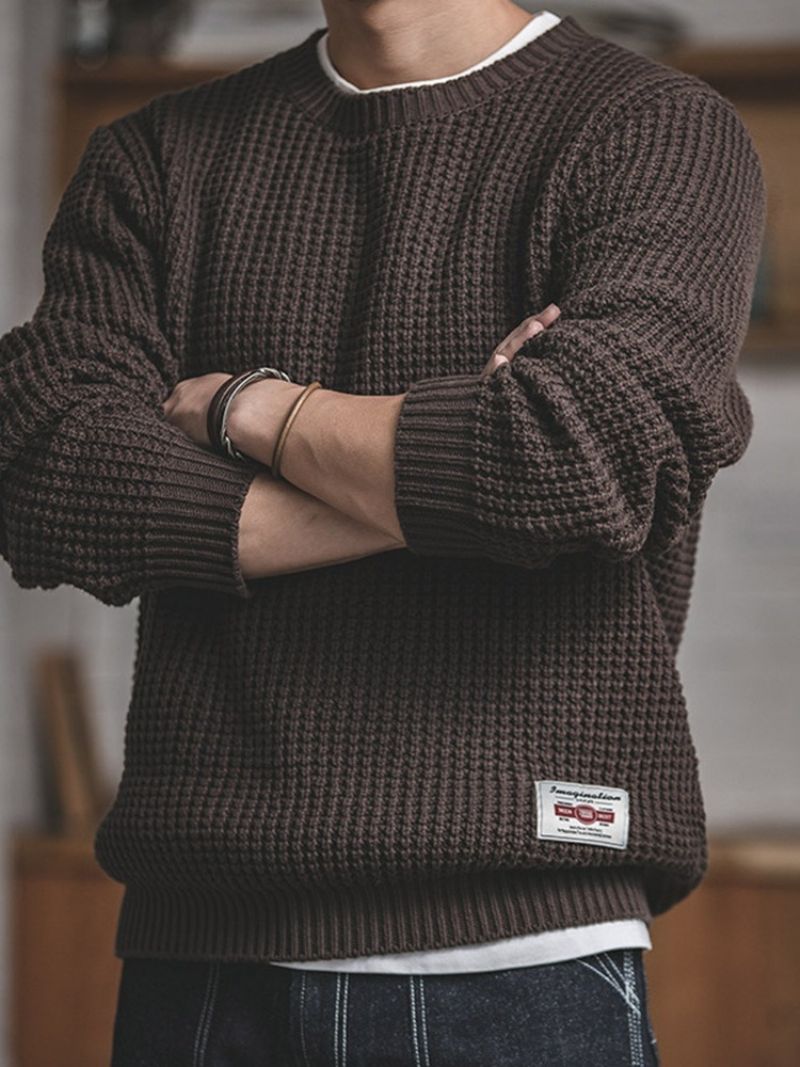 Standard Rundhals Efterår Afslappet Sweater