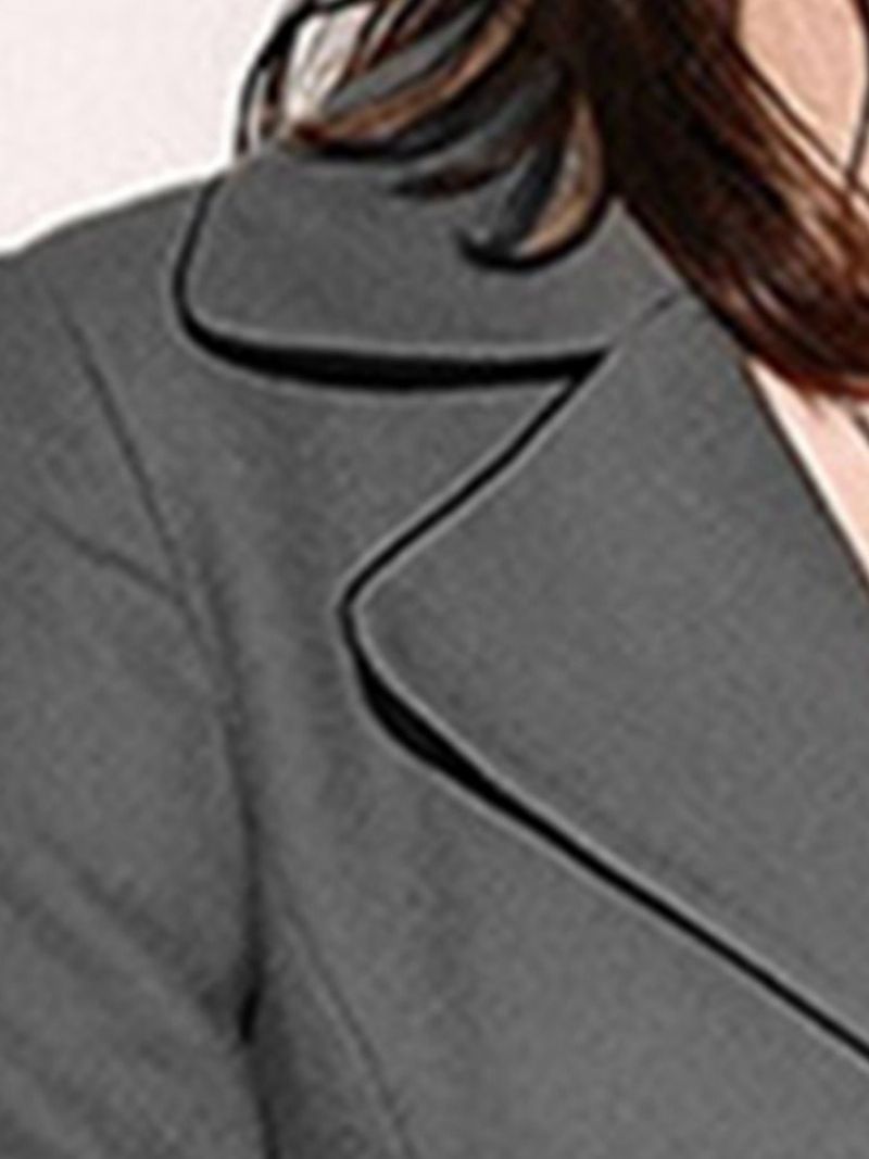 Kontor Lady Plain Notched Lapel To Stykke Sæt