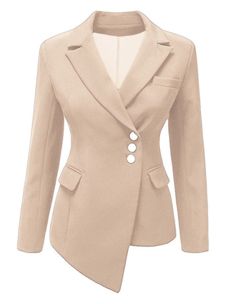 Almindelig Revers Asymmetrisk Blazer