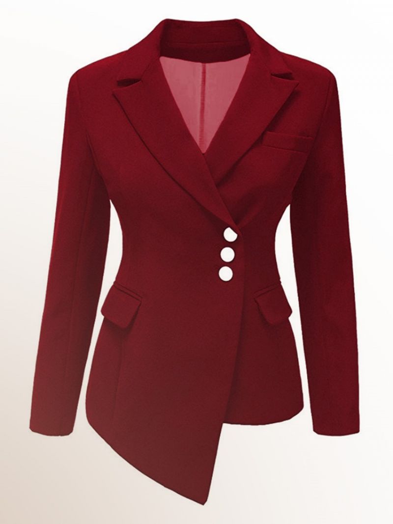 Almindelig Revers Asymmetrisk Blazer