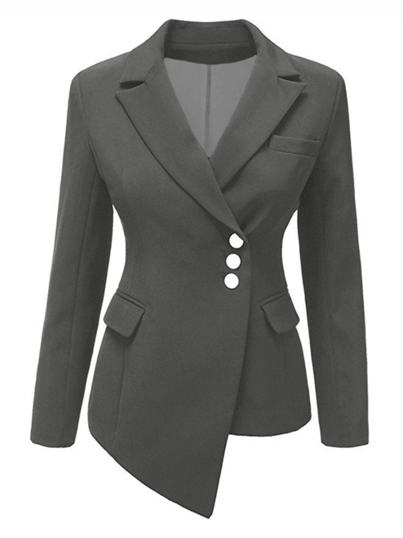 Almindelig Revers Asymmetrisk Blazer