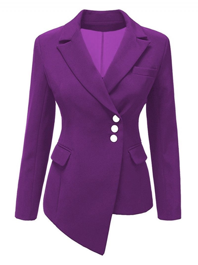 Almindelig Revers Asymmetrisk Blazer