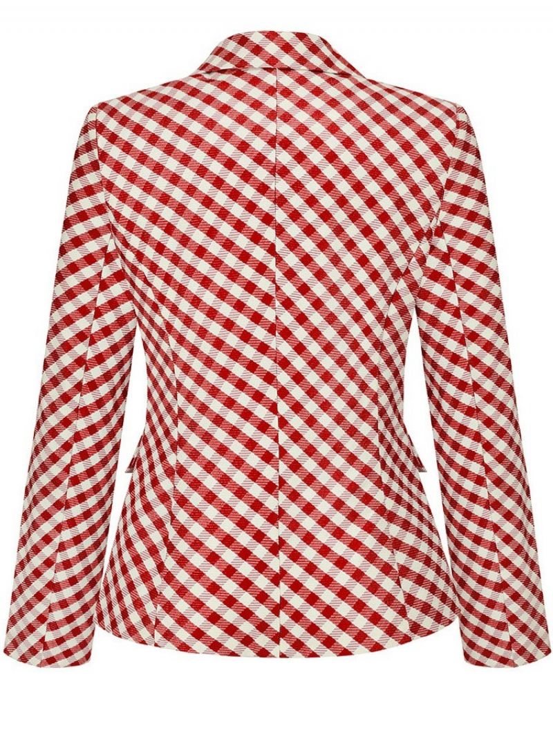 Dobbeltradet Revers Houndstooth Fall Regular Casual Blazer