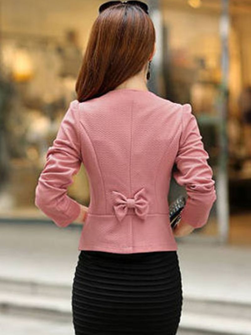 Retro Slim Dobbeltradet Cardigan Fancy Blazer