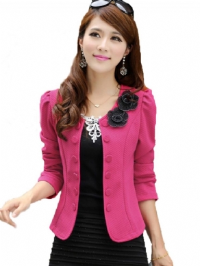 Retro Slim Dobbeltradet Cardigan Fancy Blazer