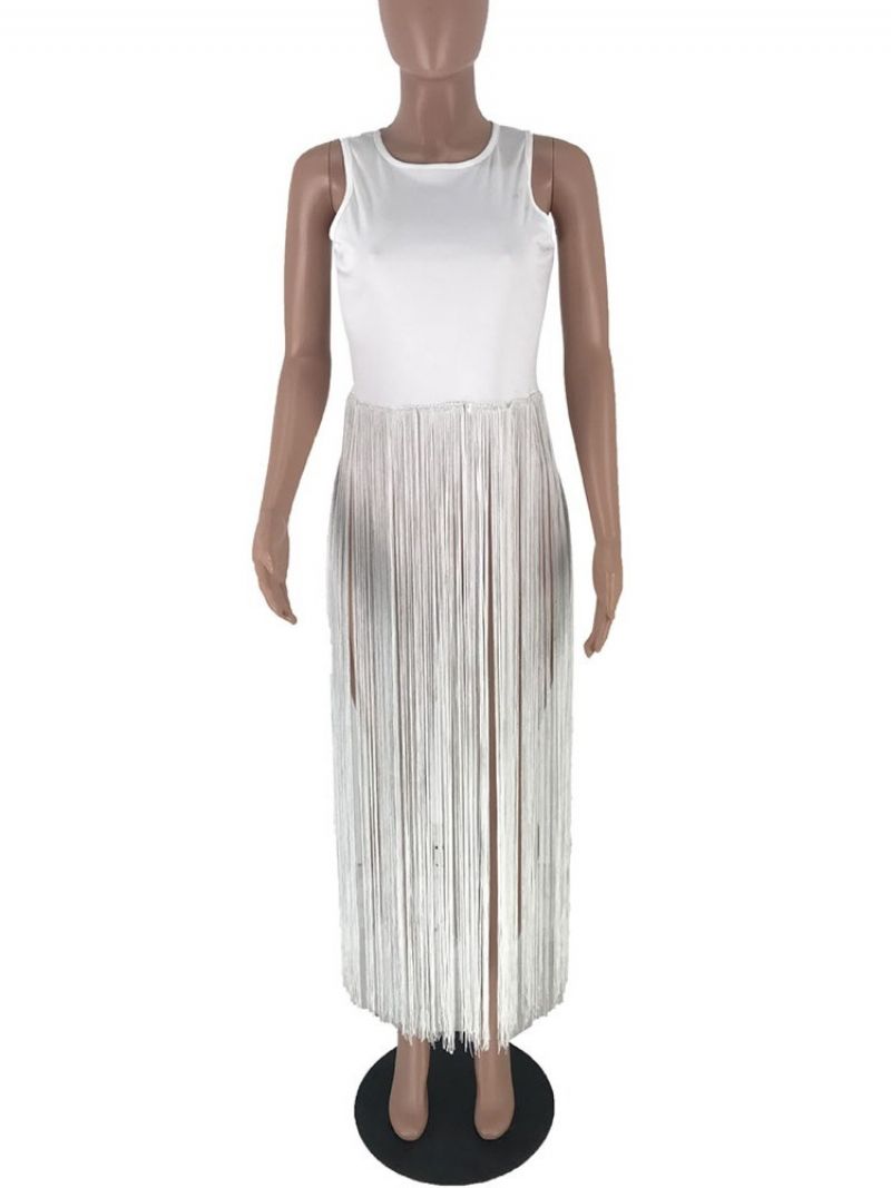 Polyester Sommer Tassel Long Tank Top