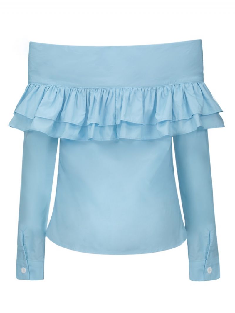 V-Hals Flæser Bowknot Bluse