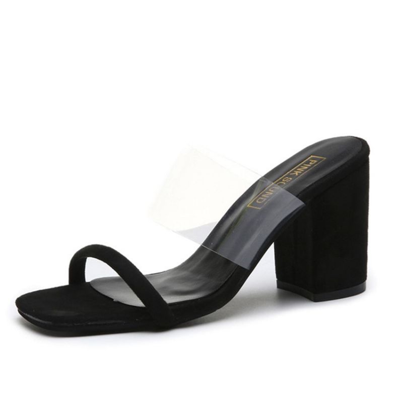 Flip Flop Stiletto Mid-Heel Slip-On Vestlige Dametøfler