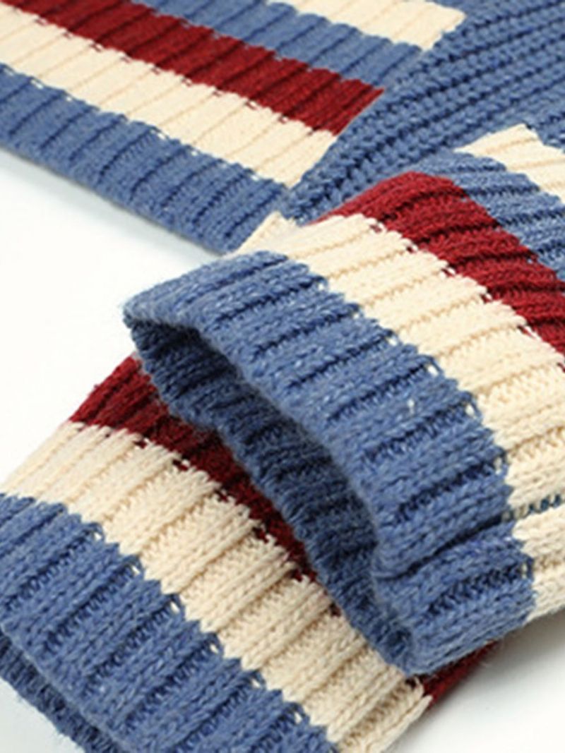 Patchwork Fall Straight Sweater