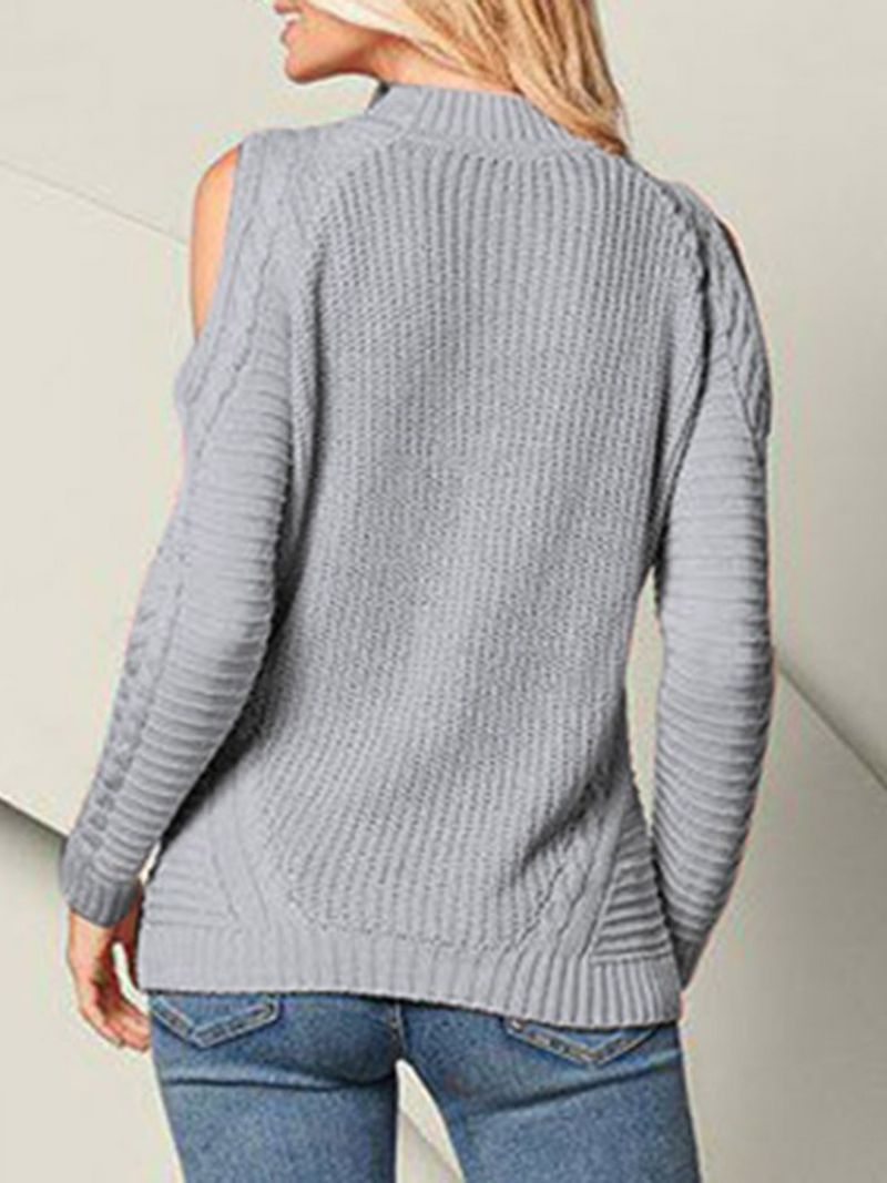 Patchwork Tynd Standard Slank Sweater Til Kvinder