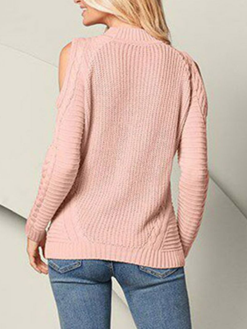 Patchwork Tynd Standard Slank Sweater Til Kvinder