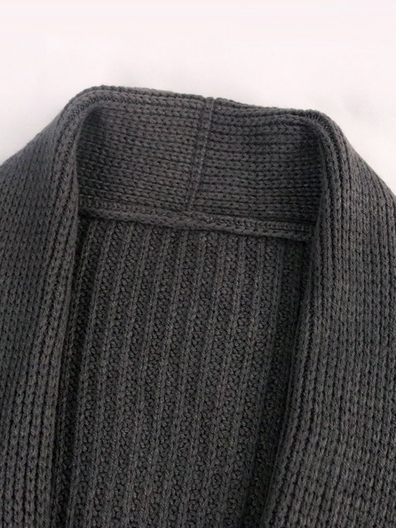 Pocket Regular Long Loose Sweater