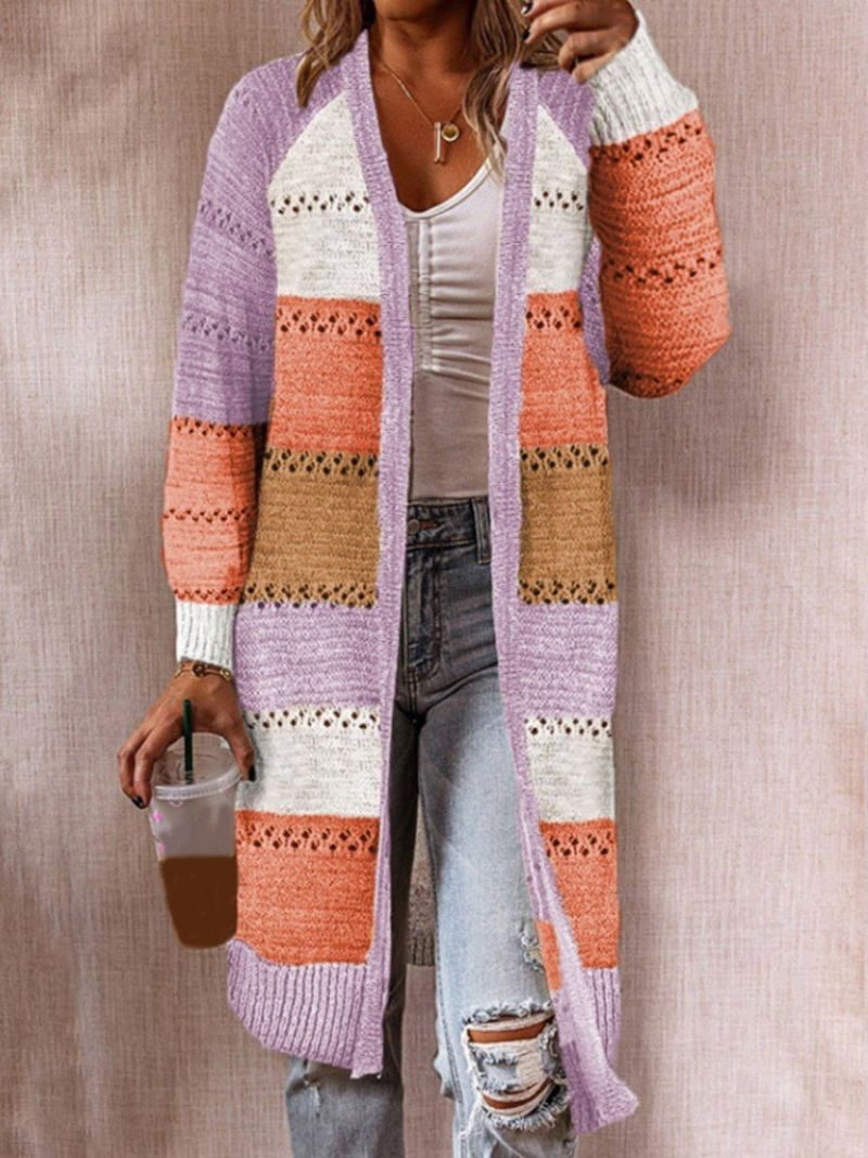 Tynd Patchwork Mellemlængde Løs Sweater