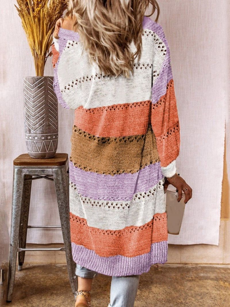 Tynd Patchwork Mellemlængde Løs Sweater