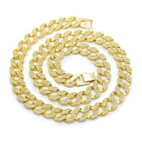 Cuban Link Chain Style Diamante Hiphop Halskæde