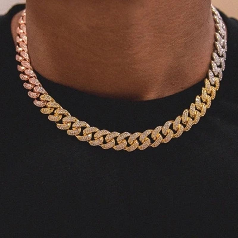 Cuban Link Chain Vintage Gradient Unisex Halskæder