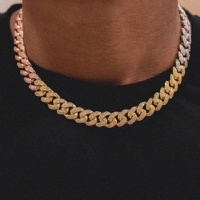 Cuban Link Chain Vintage Gradient Unisex Halskæder