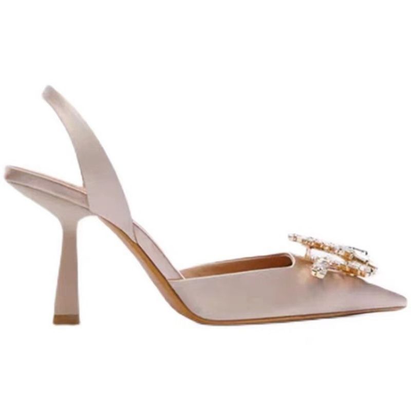 Stilethæl Slingback Strap Slip-On Rhinestone Sandaler