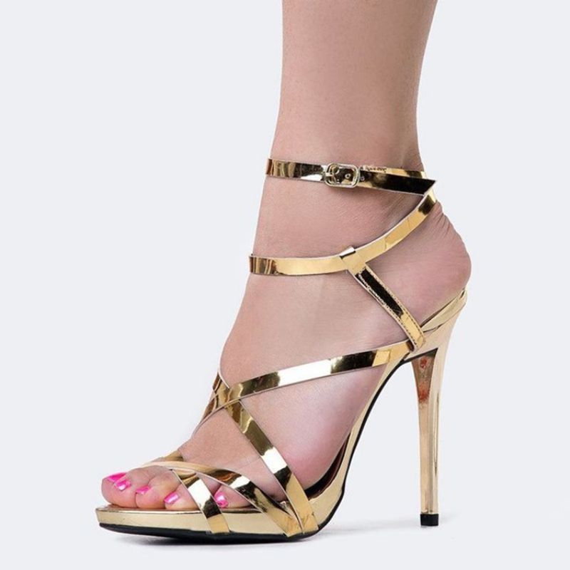 Strappy Stiletto Sandaler Med Åben Tå