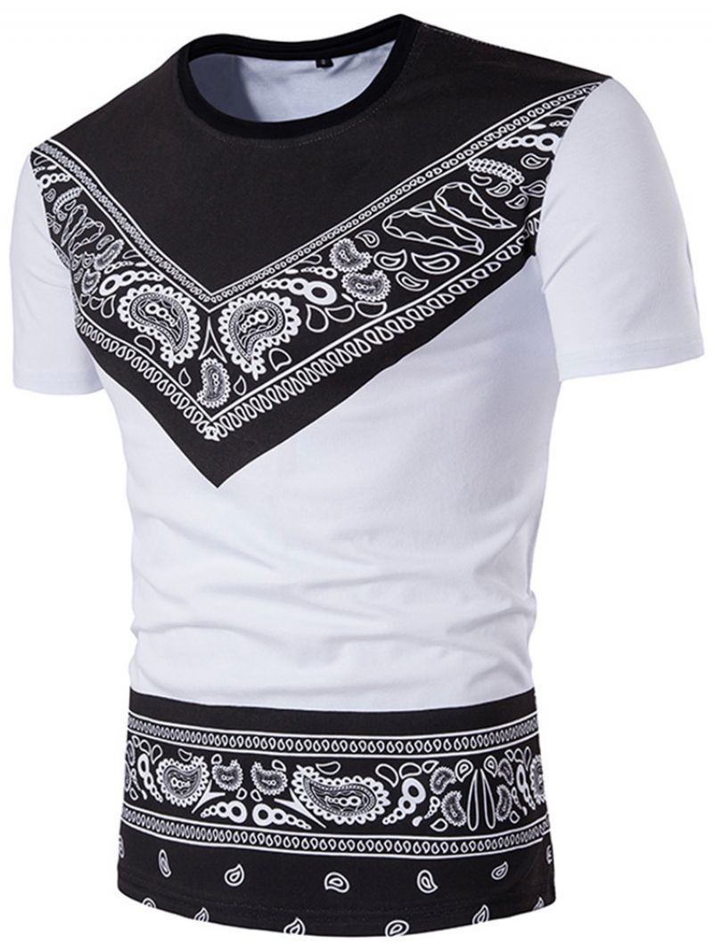 Afrikansk Mode Dashiki T-Shirt Til Mænd Med Rund Hals