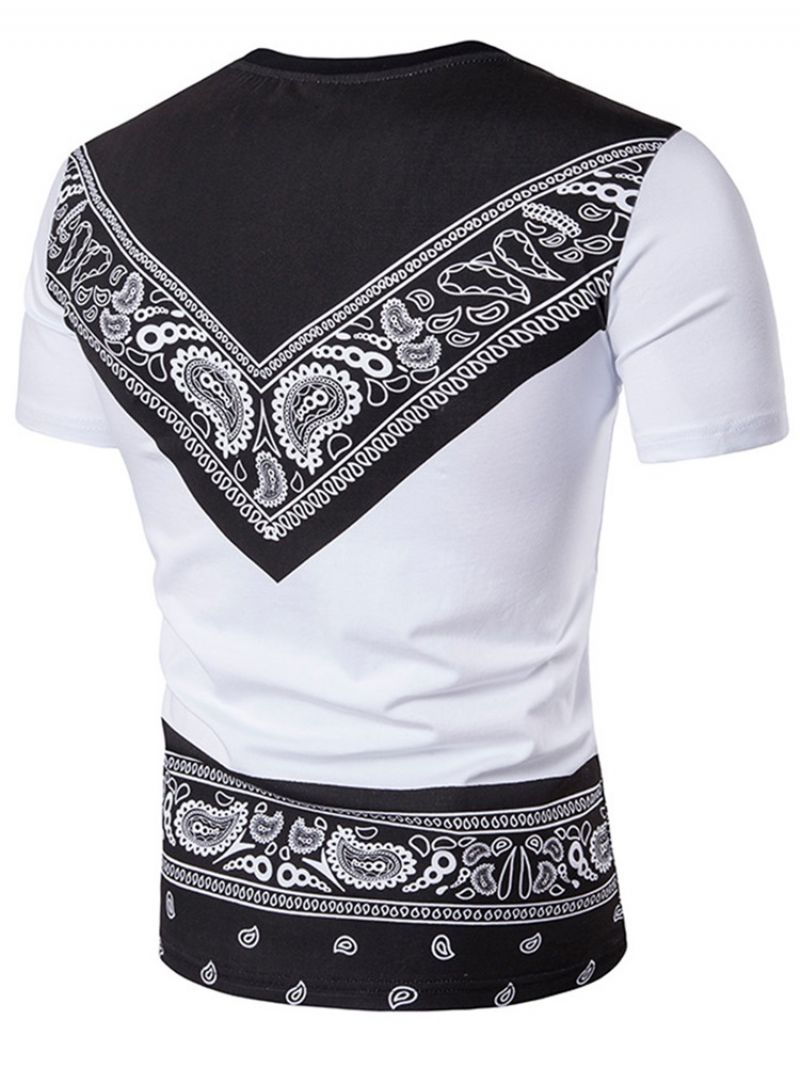 Afrikansk Mode Dashiki T-Shirt Til Mænd Med Rund Hals