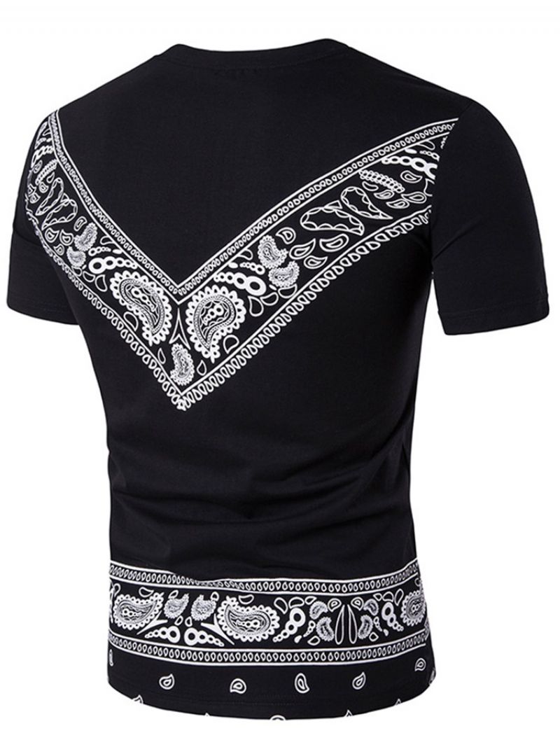 Afrikansk Mode Dashiki T-Shirt Til Mænd Med Rund Hals