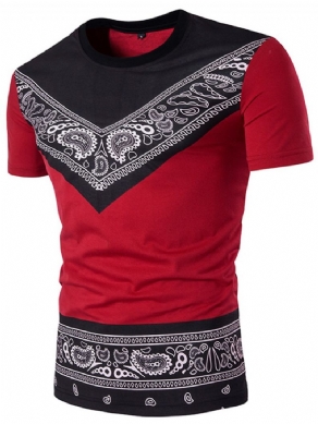 Afrikansk Mode Dashiki T-Shirt Til Mænd Med Rund Hals