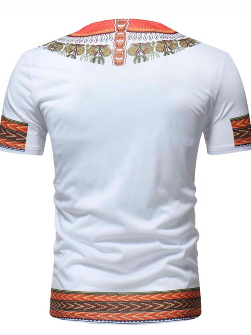 Afrikansk Mode Dashiki-Trykt Smal Kortærmet T-Shirt Til Mænd