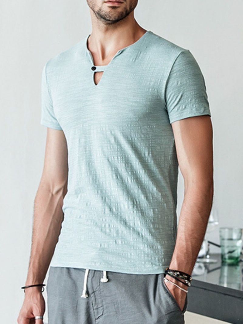 Ensfarvet Pullover Slim T-Shirt