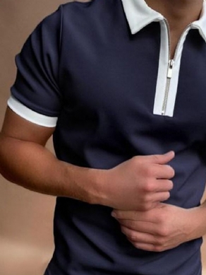 Europæisk Lynlås Herre Poloshirt