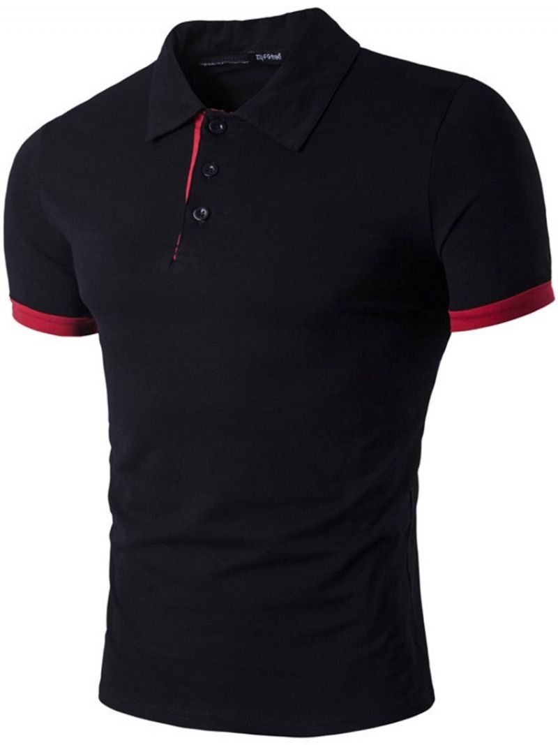 Polo-Neck Knap Afslappet Herre Poloshirt