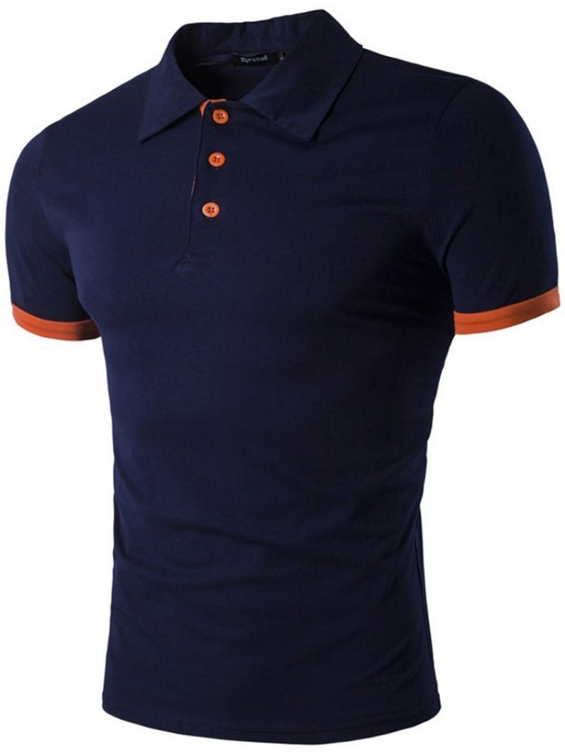 Polo-Neck Knap Afslappet Herre Poloshirt