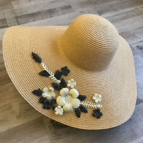 Broderi Blomstersolhat