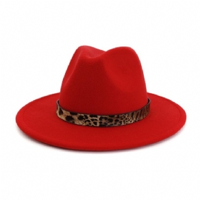 Fedora Hat Print Leopard Vinterhatte