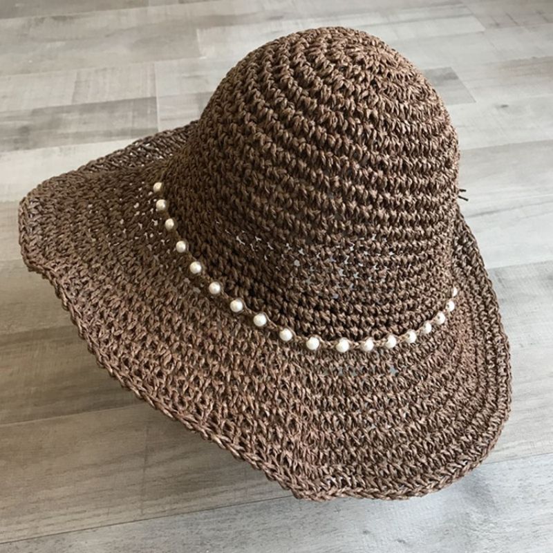 Stråflettet Artikel Pearl Sommer Plain Hat