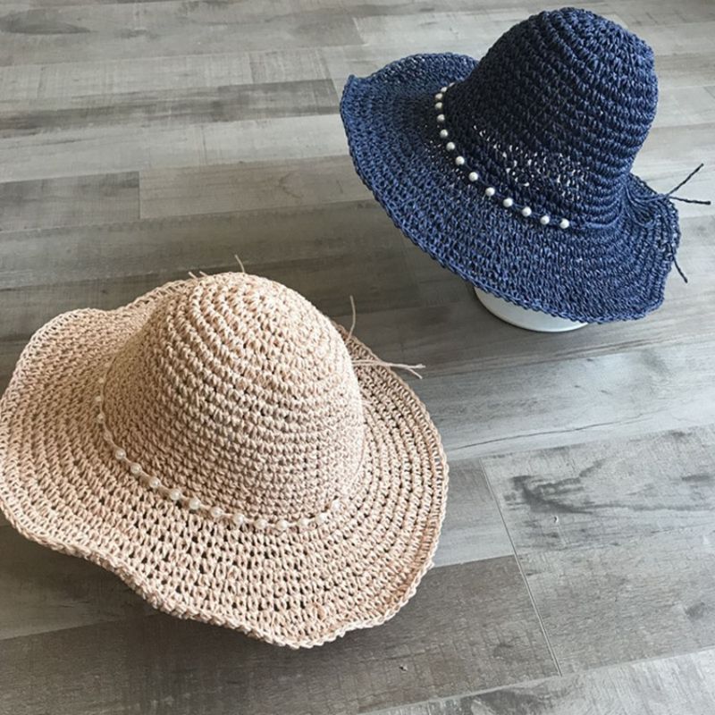 Stråflettet Artikel Pearl Sommer Plain Hat