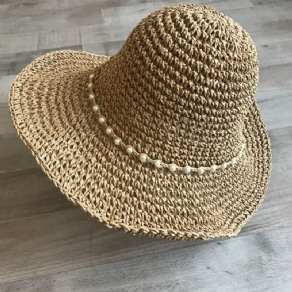 Stråflettet Artikel Pearl Sommer Plain Hat